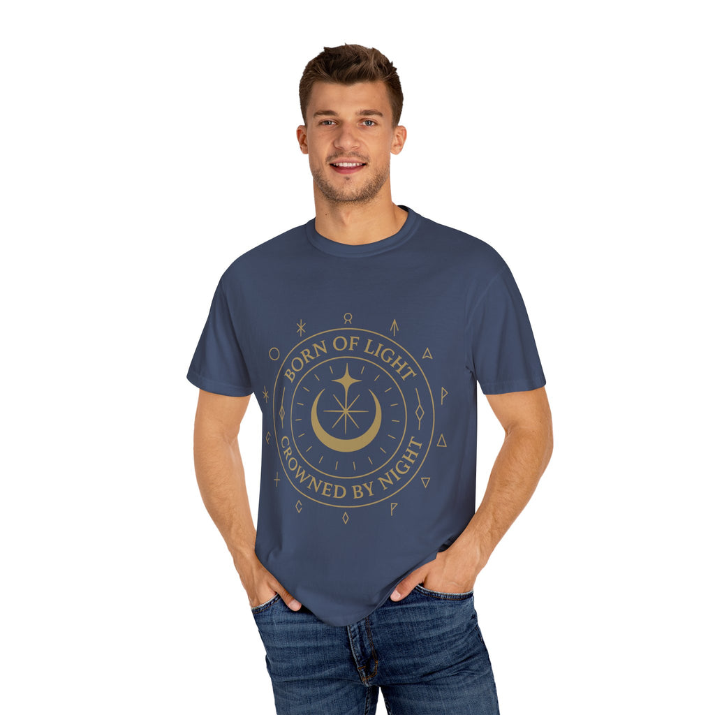 Born of Light Crowned by Night T Shirt