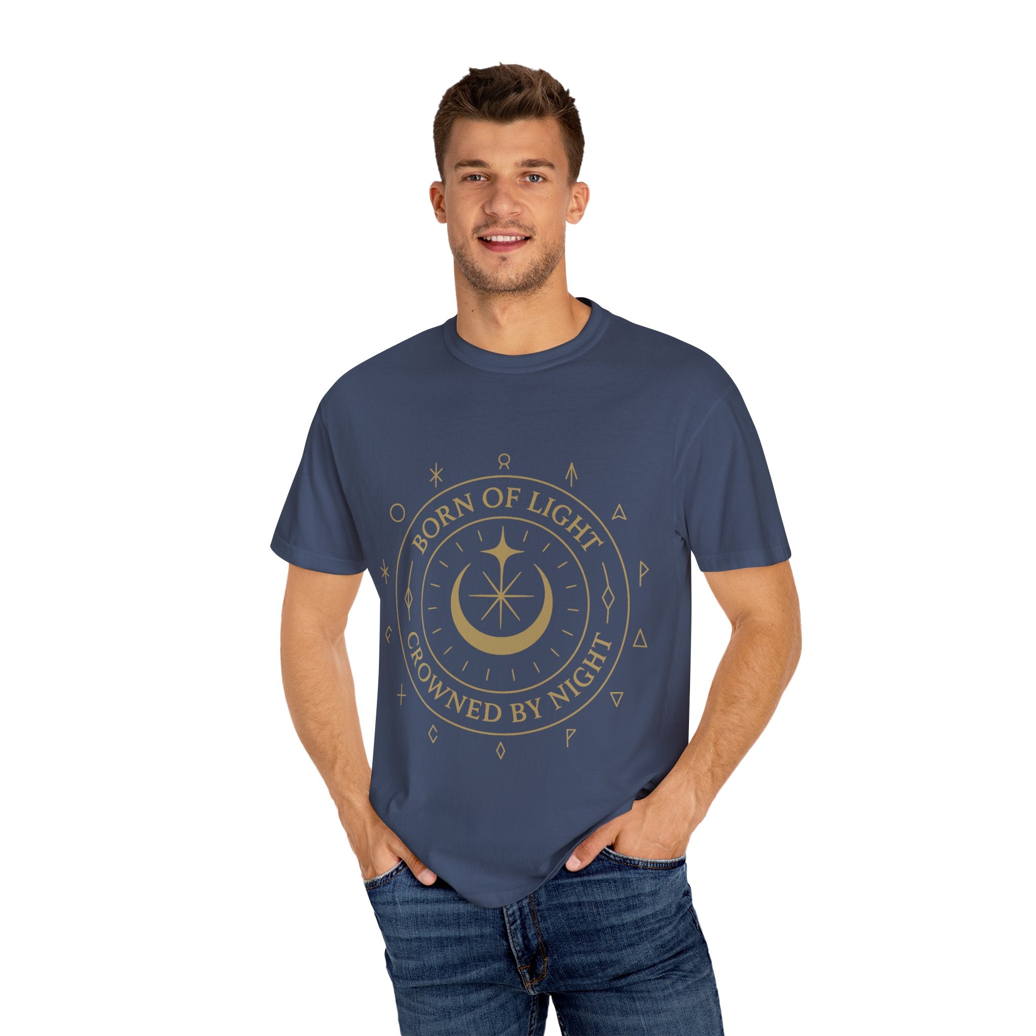 Born of Light Crowned by Night T Shirt