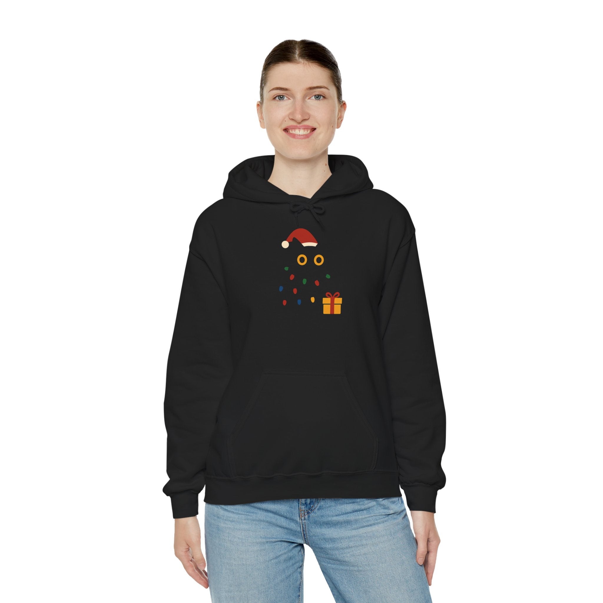 Tangled Black Cat Christmas Hoodie