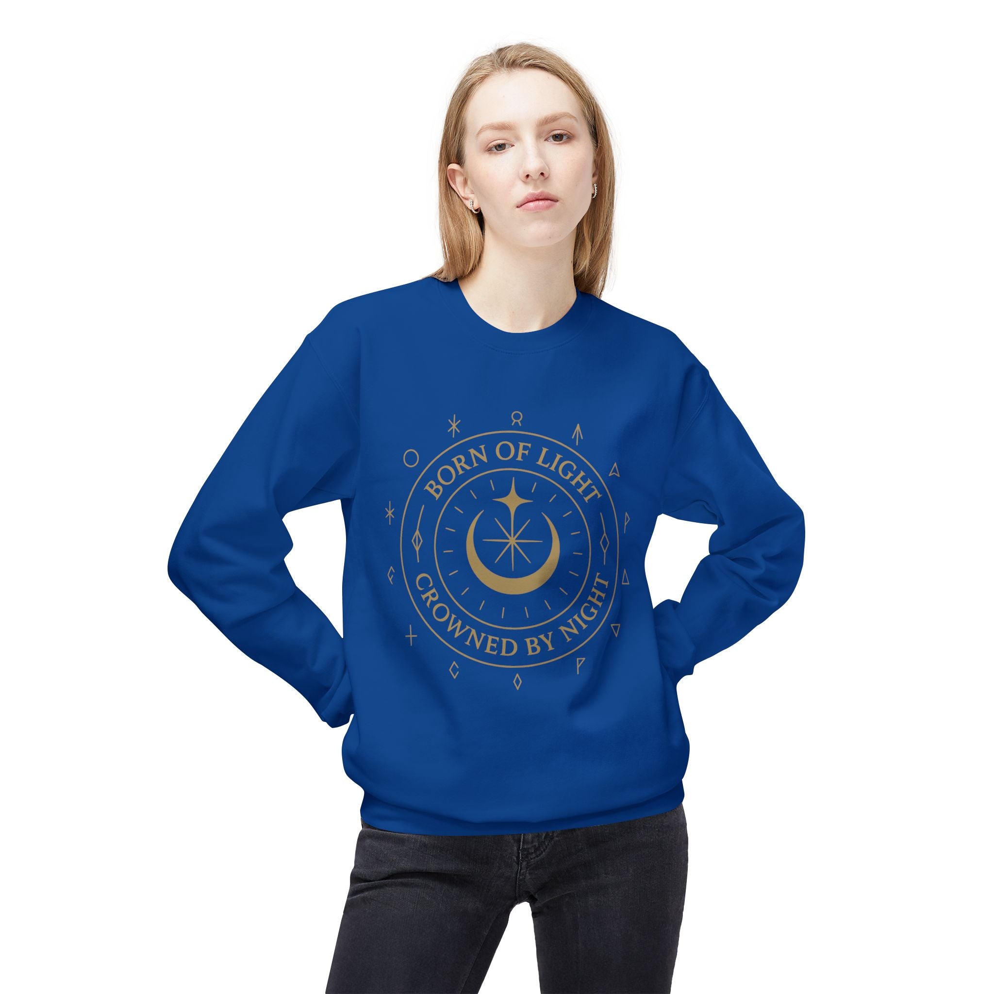 Born of Light Crowned by Night Sweatshirt