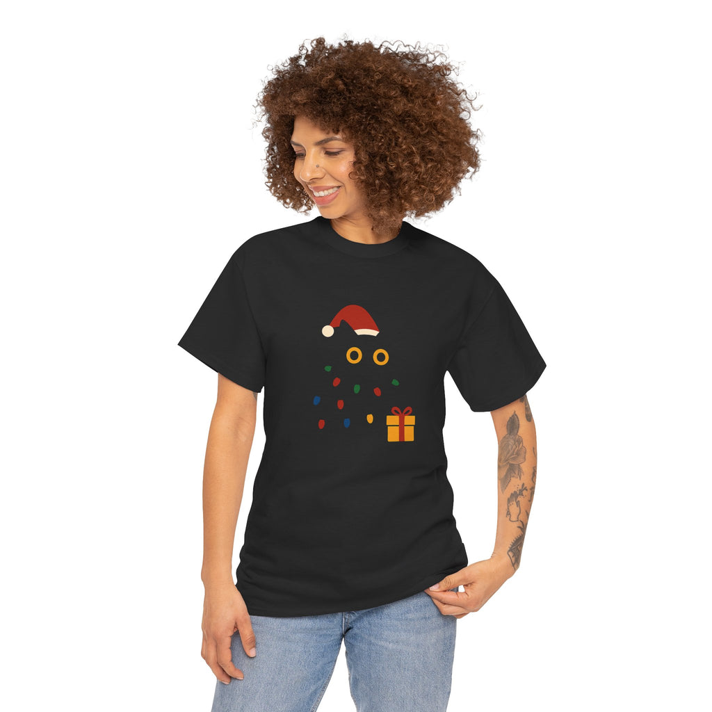 Tangled Black Cat Christmas Tee