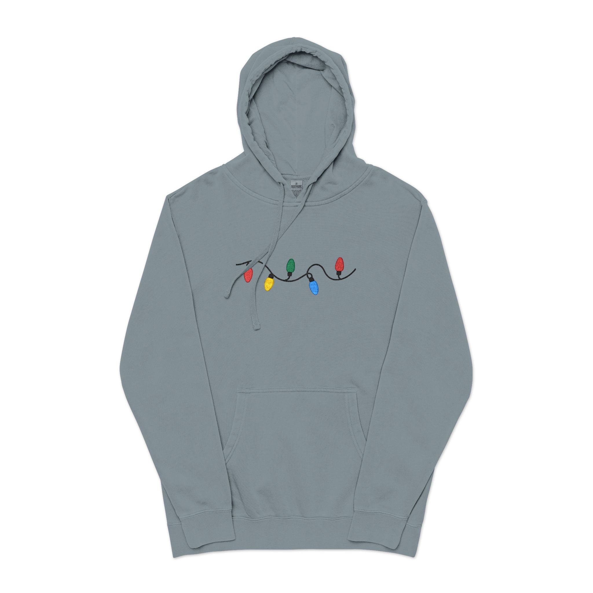 Embroidered Christmas Light Hoodie