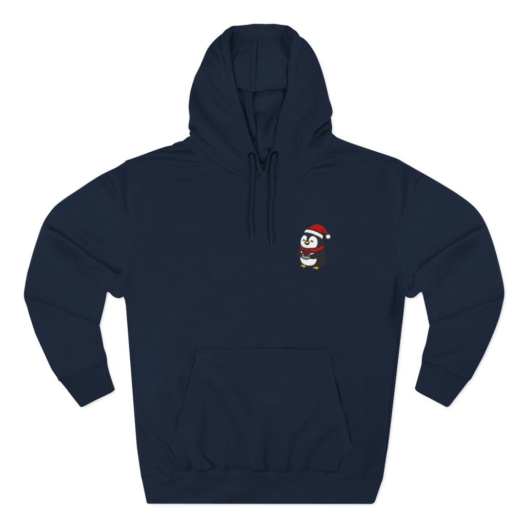 Embroidered Penguin with Present Hoodie