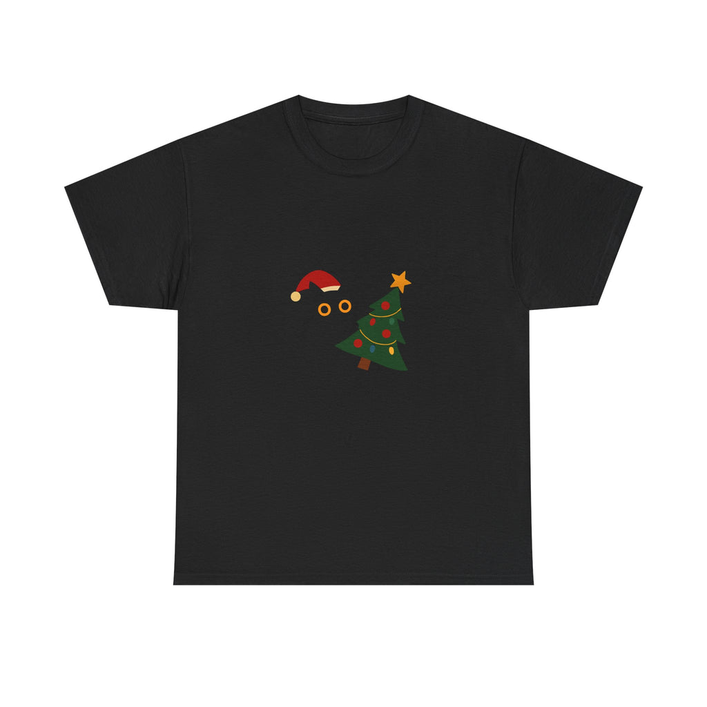 Black Cat Knocking Over Christmas Tree T Shirt