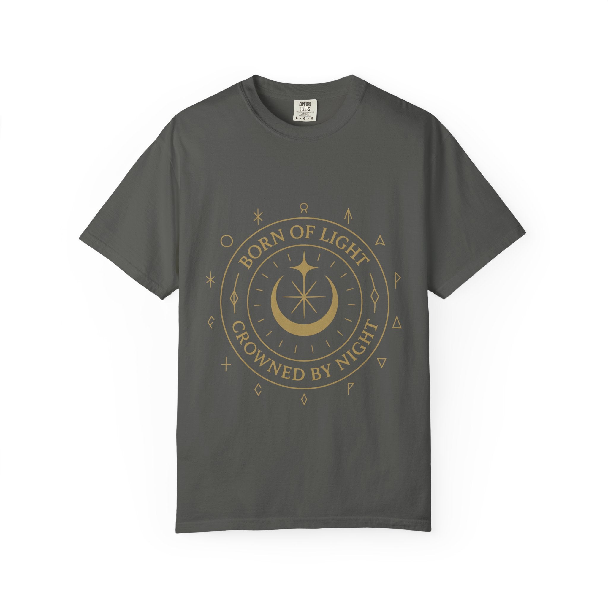 Born of Light Crowned by Night T Shirt
