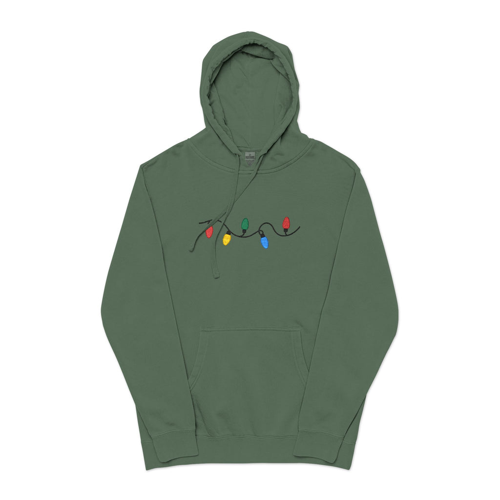 Embroidered Christmas Light Hoodie