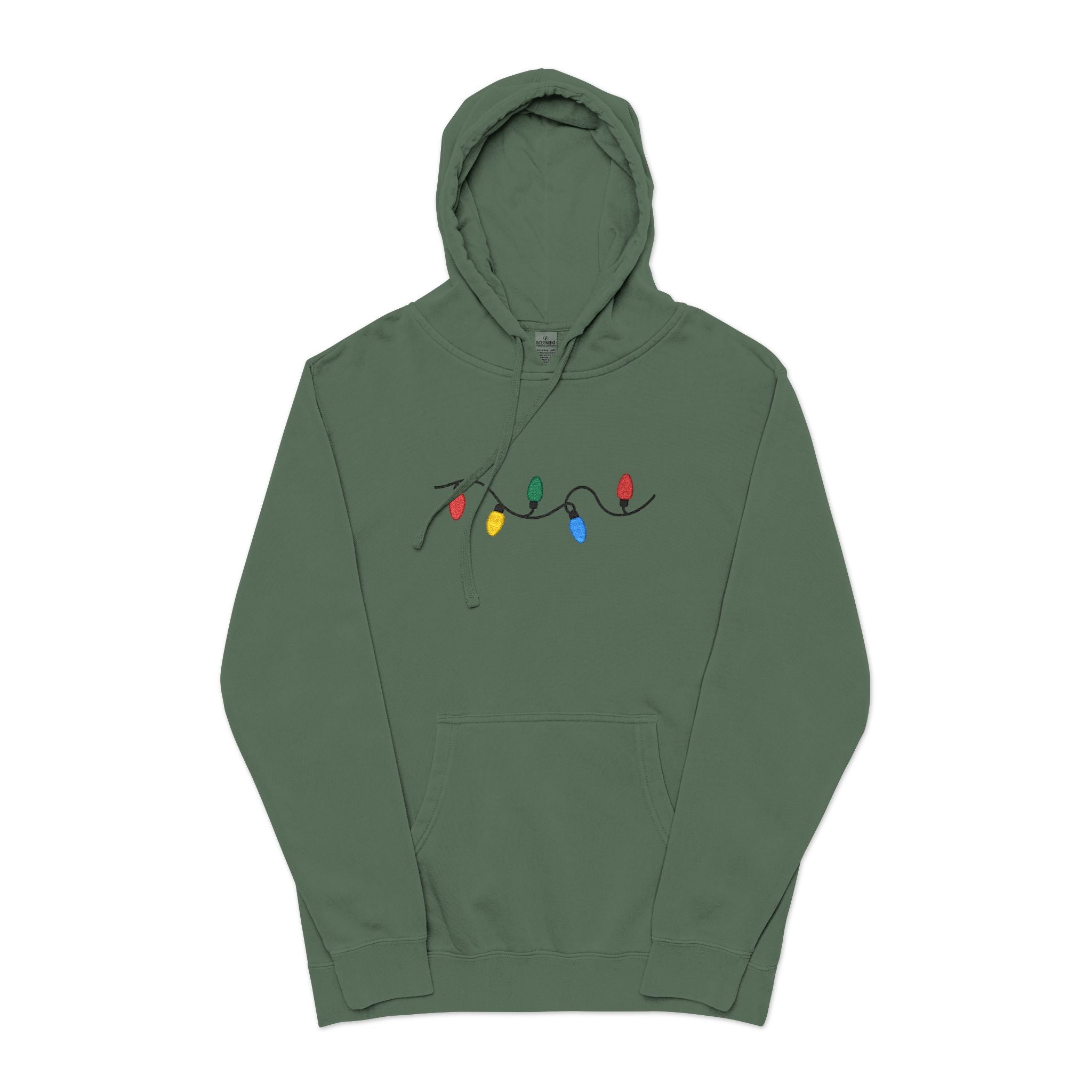 Embroidered Christmas Light Hoodie