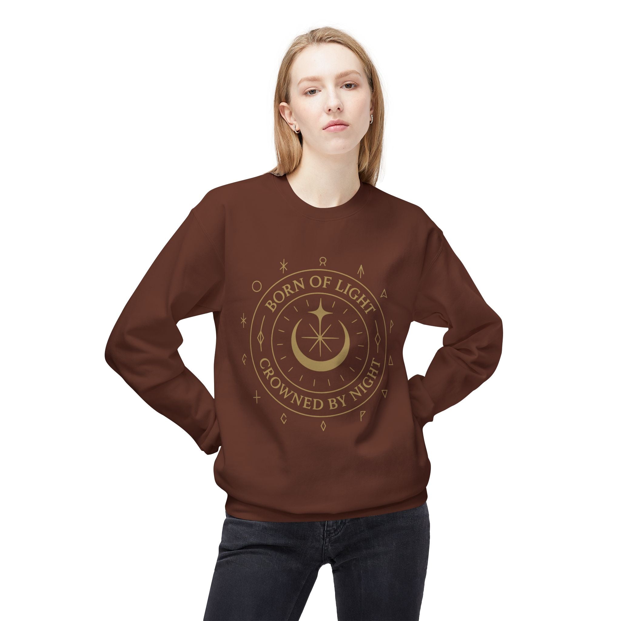 Born of Light Crowned by Night Sweatshirt