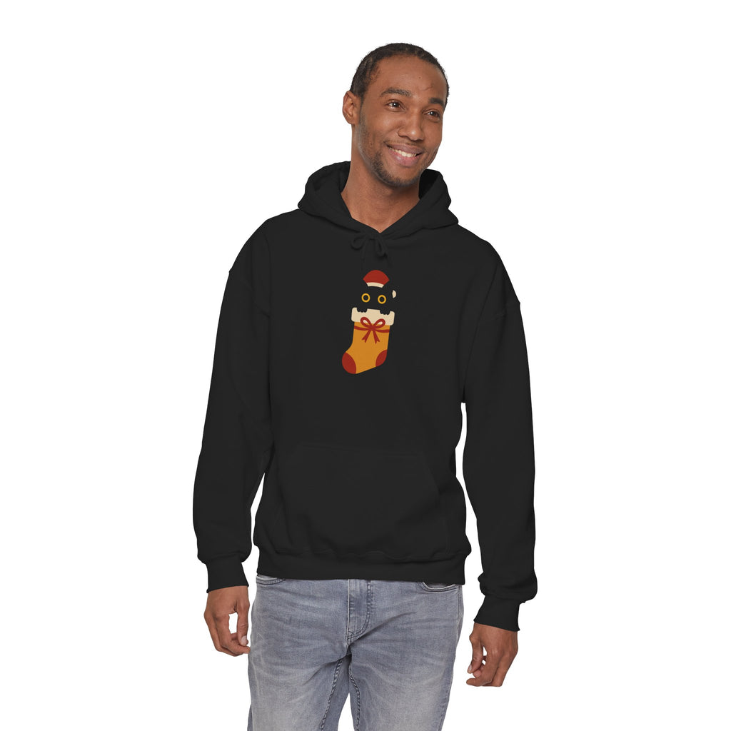 Black Cat In Christmas Stocking Christmas Hoodie
