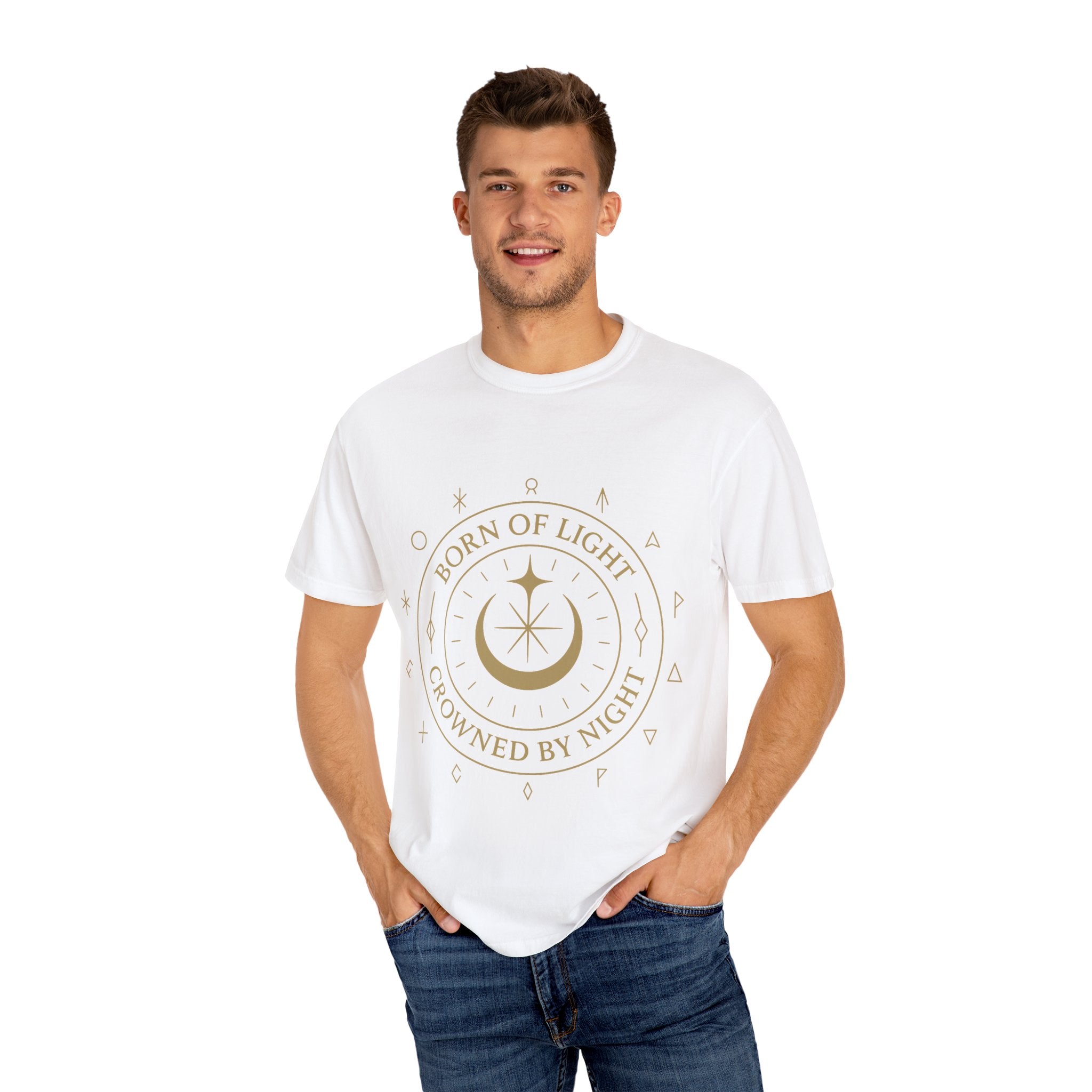 Born of Light Crowned by Night T Shirt