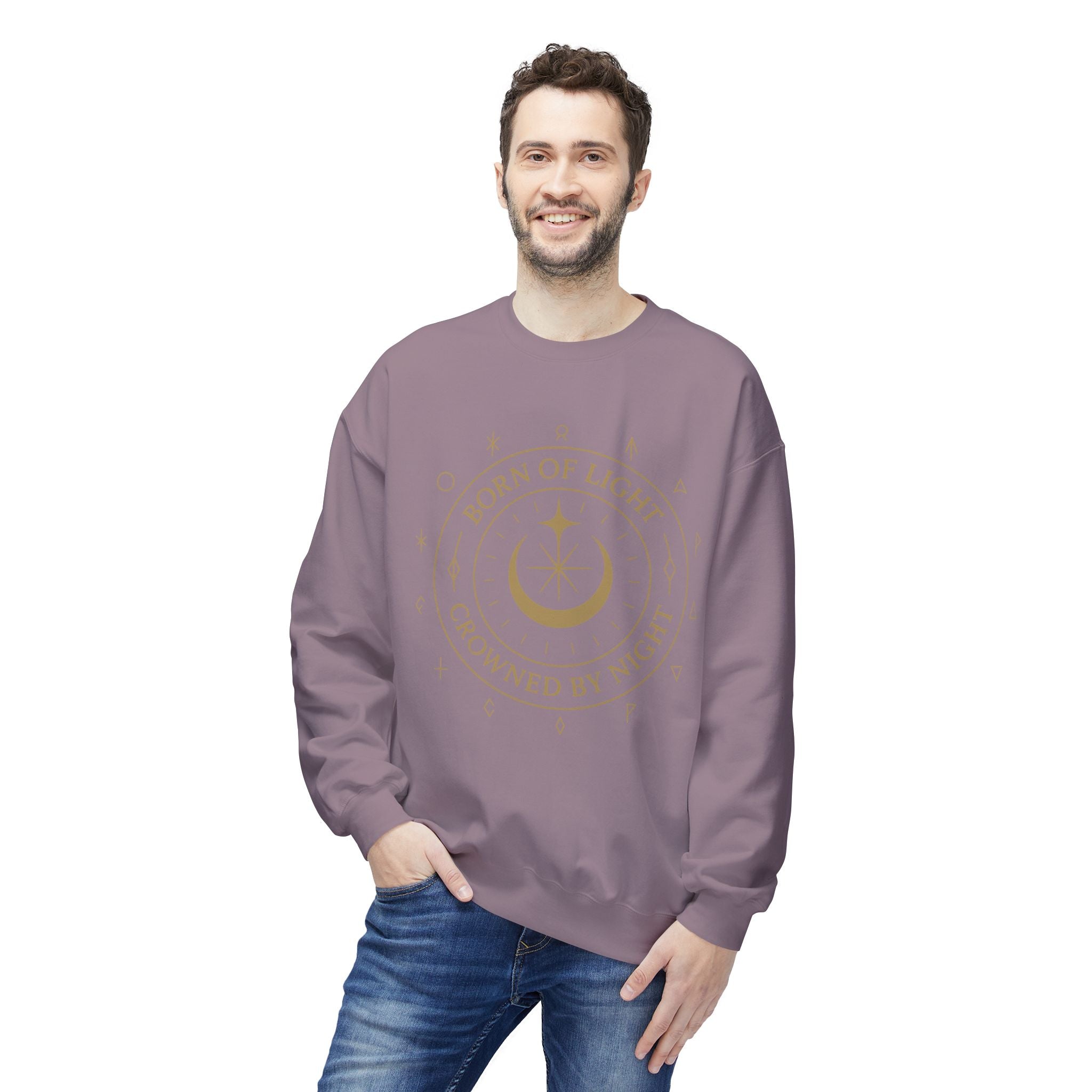 Born of Light Crowned by Night Sweatshirt