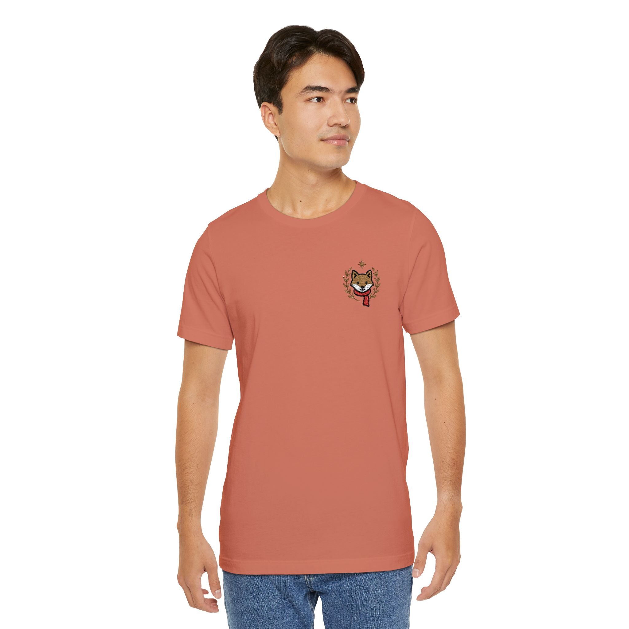 Embroidered Winter Fox T Shirt