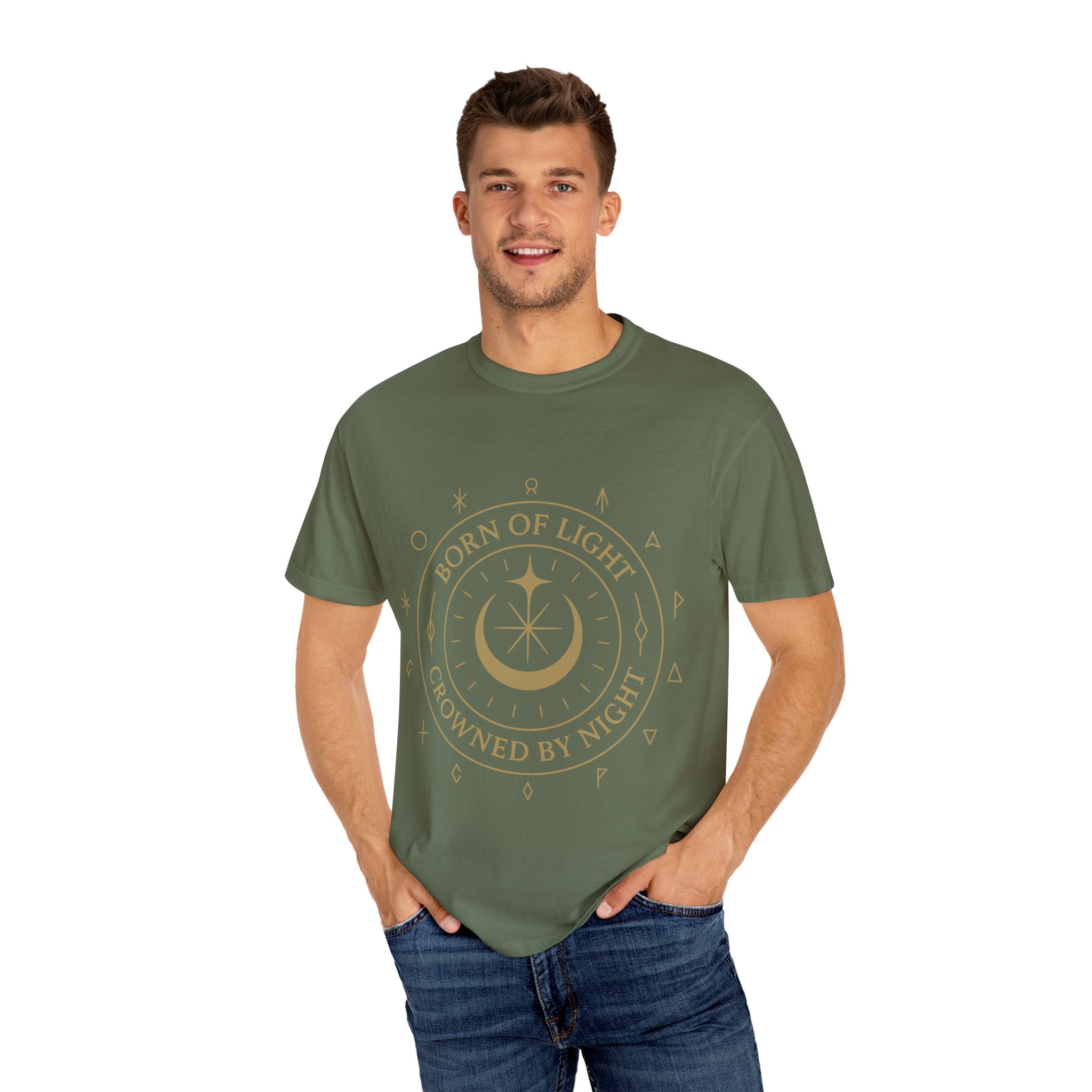 Born of Light Crowned by Night T Shirt
