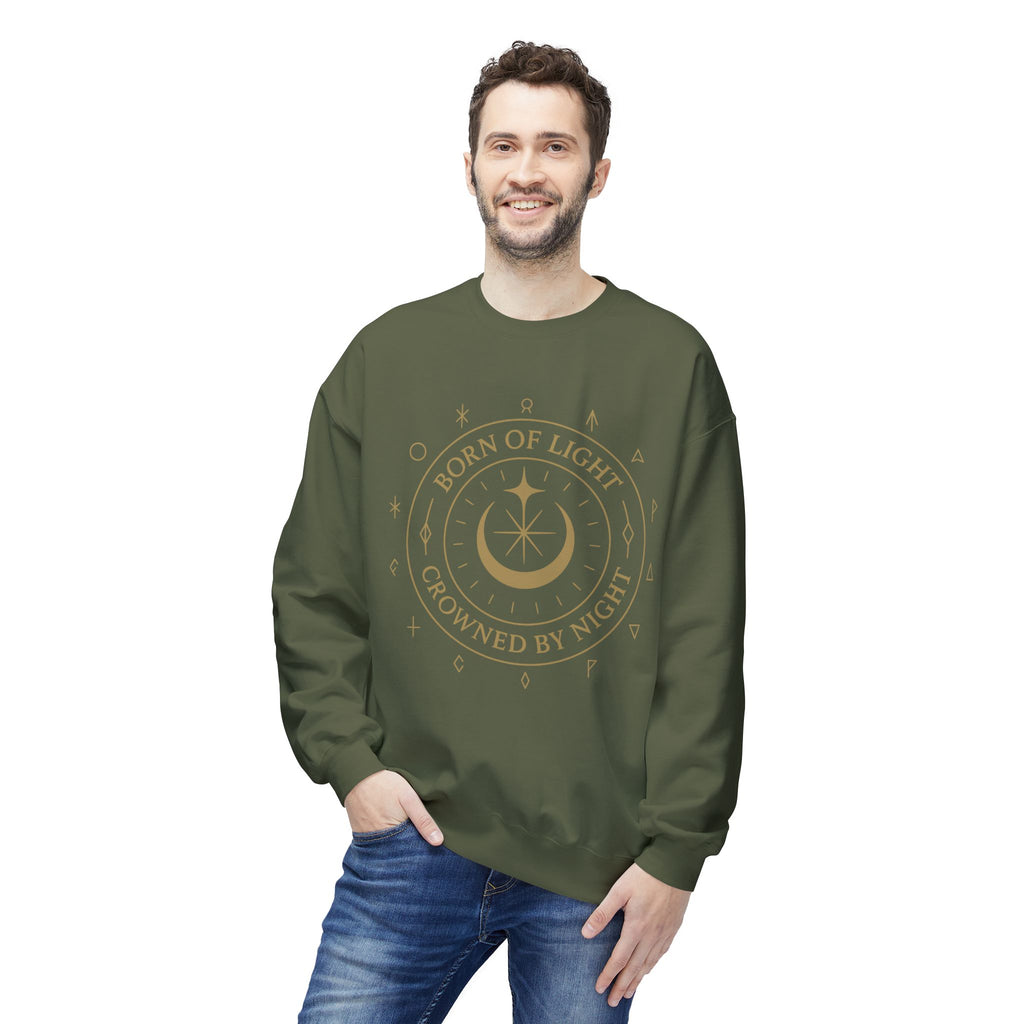 Born of Light Crowned by Night Sweatshirt