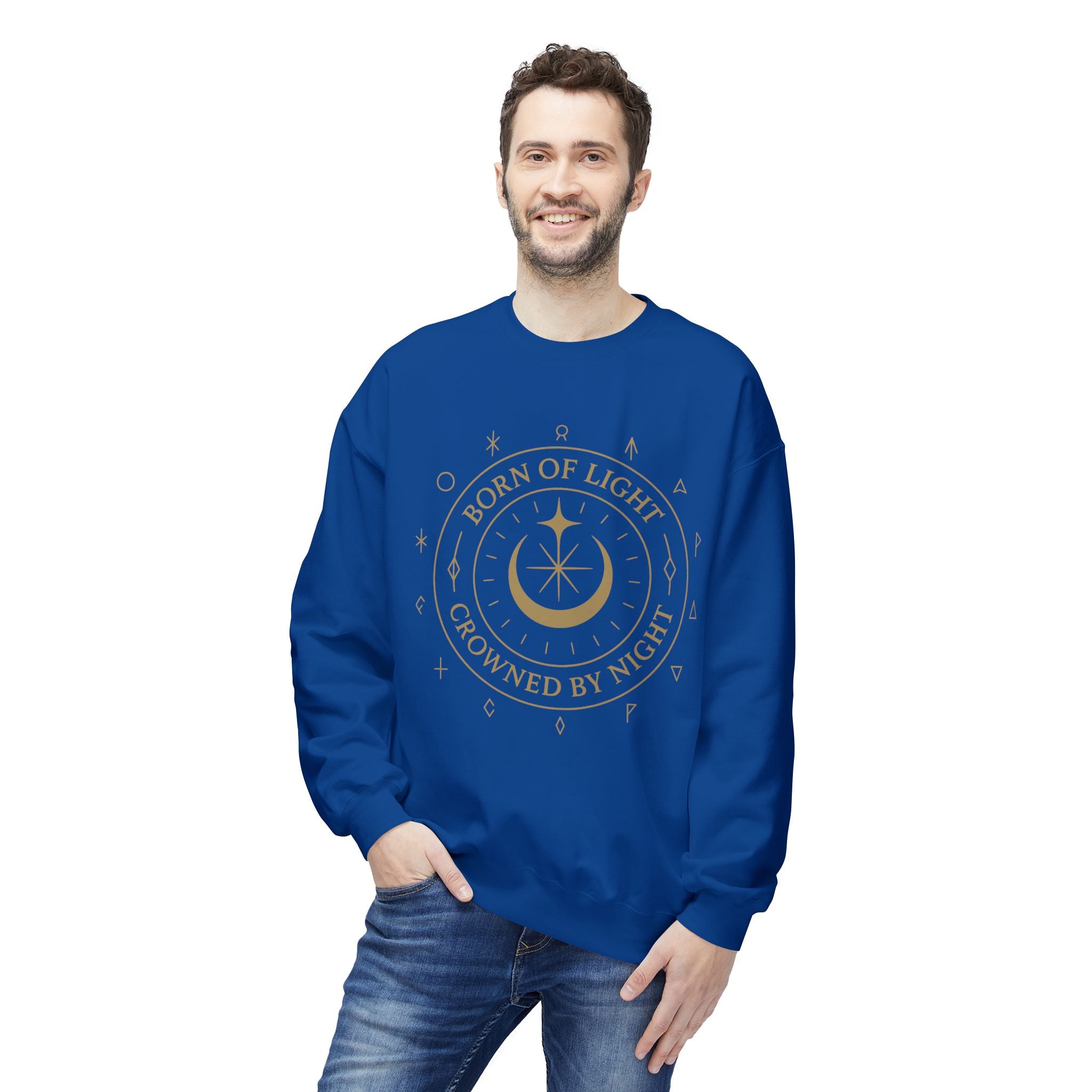 Born of Light Crowned by Night Sweatshirt