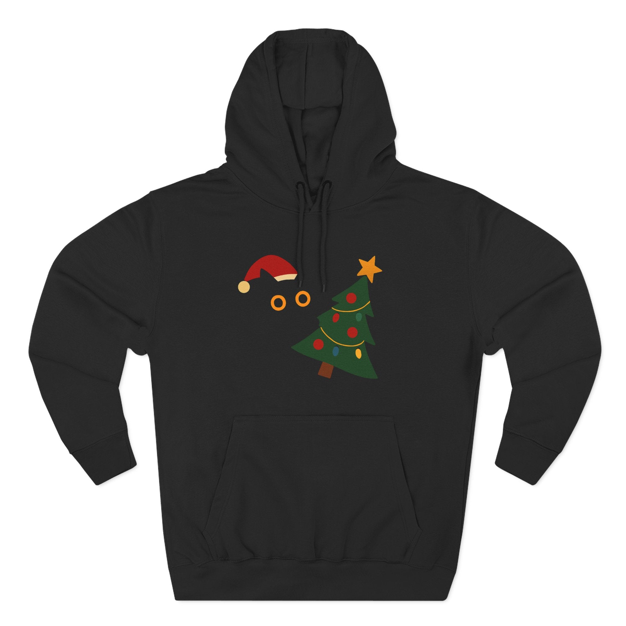 Black Cat Knocking over Christmas Tree Hoodie