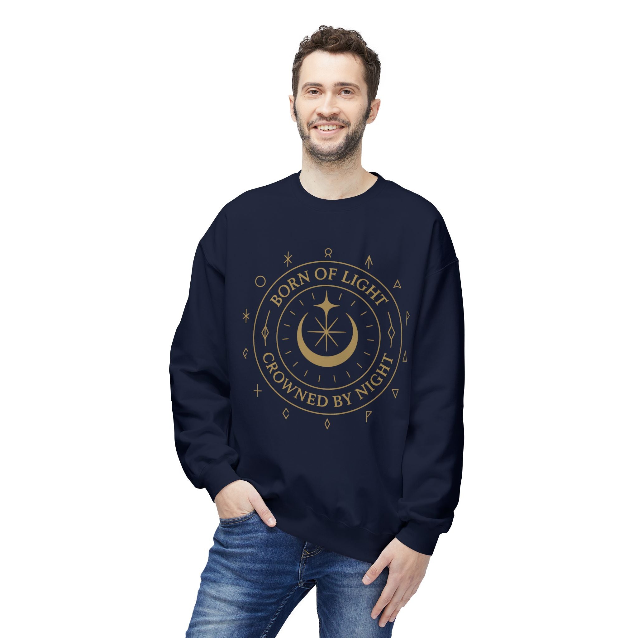 Born of Light Crowned by Night Sweatshirt