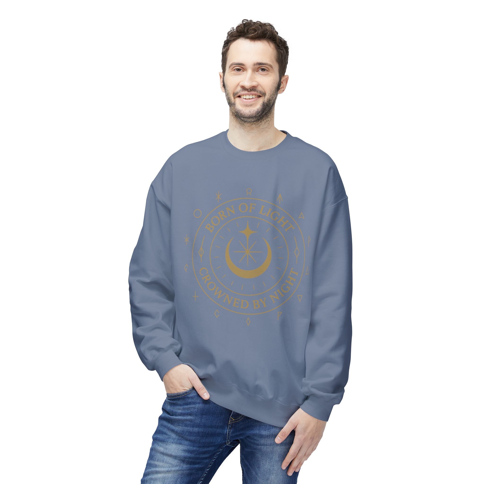 Born of Light Crowned by Night Sweatshirt