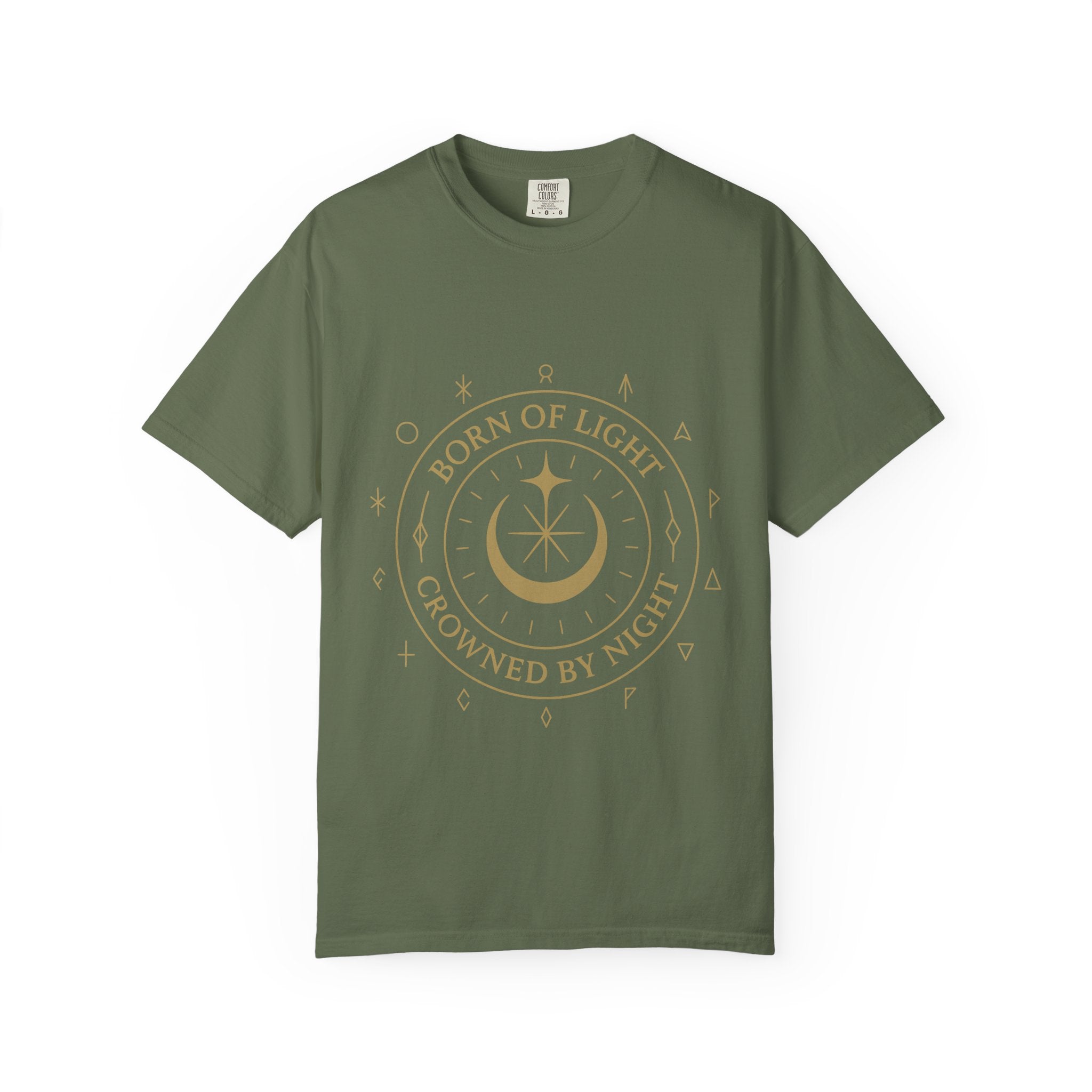 Born of Light Crowned by Night T Shirt