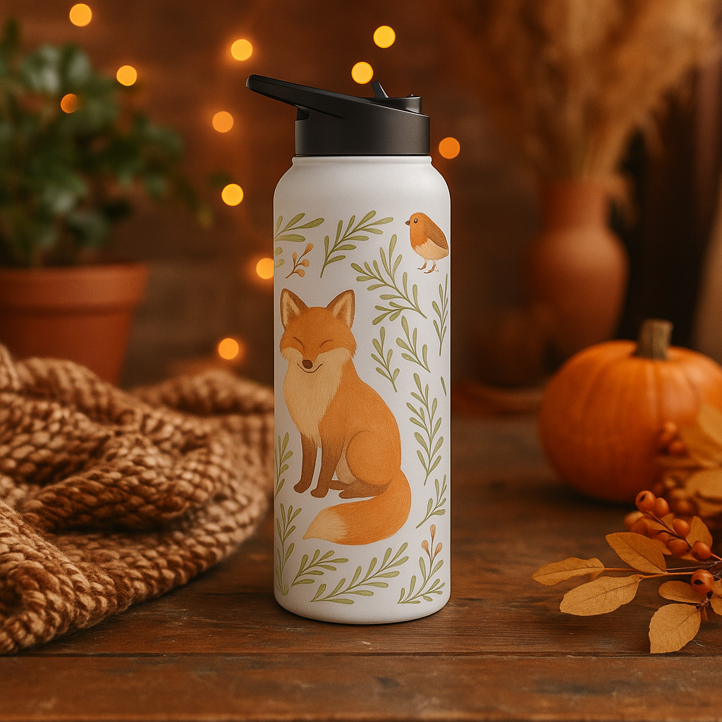 The Meadow Fox Insulated Stainless Steel Water Bottle