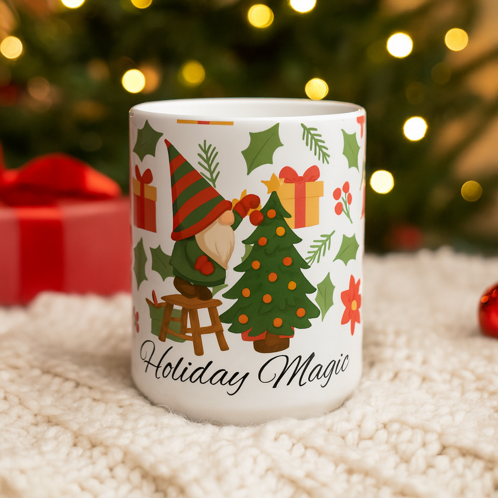 Holiday Magic Ceramic Mug - 15 oz