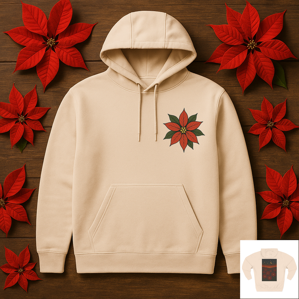 Poinsettia Winter Bloom Hoodie