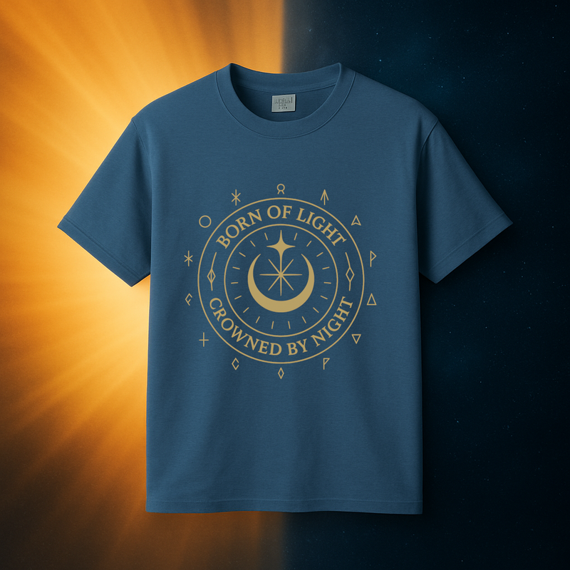 Born of Light Crowned by Night T Shirt