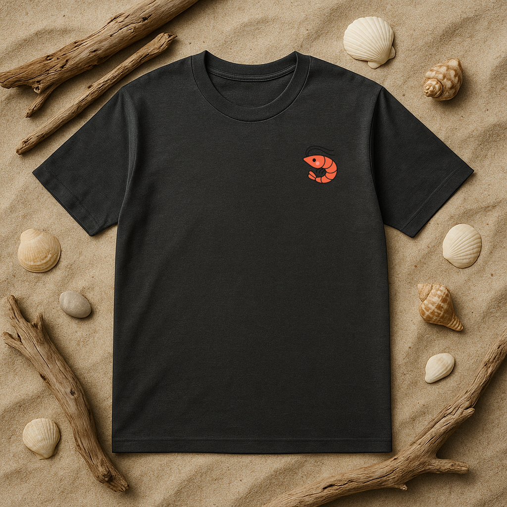 Embroidered Shrimp T-Shirt