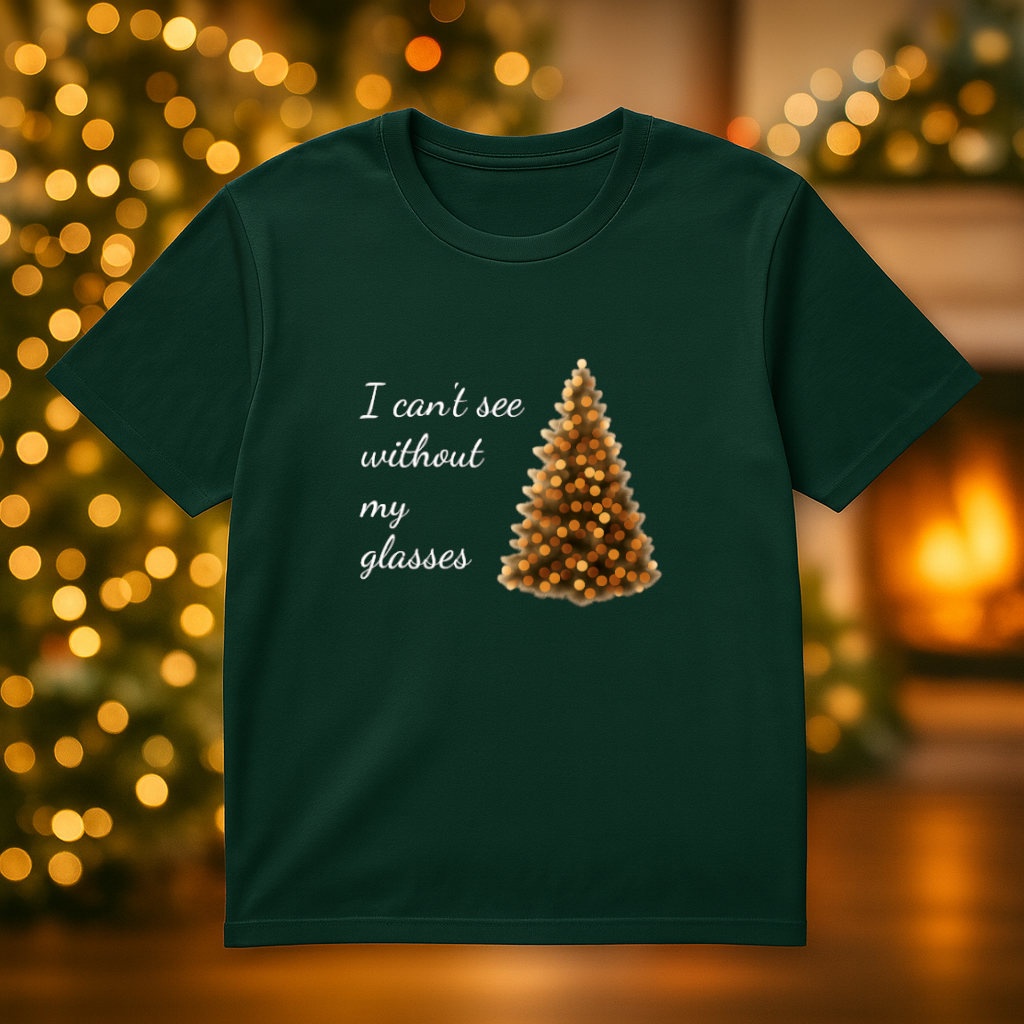 "I Can't See Without My Glasses" Holiday T-Shirt