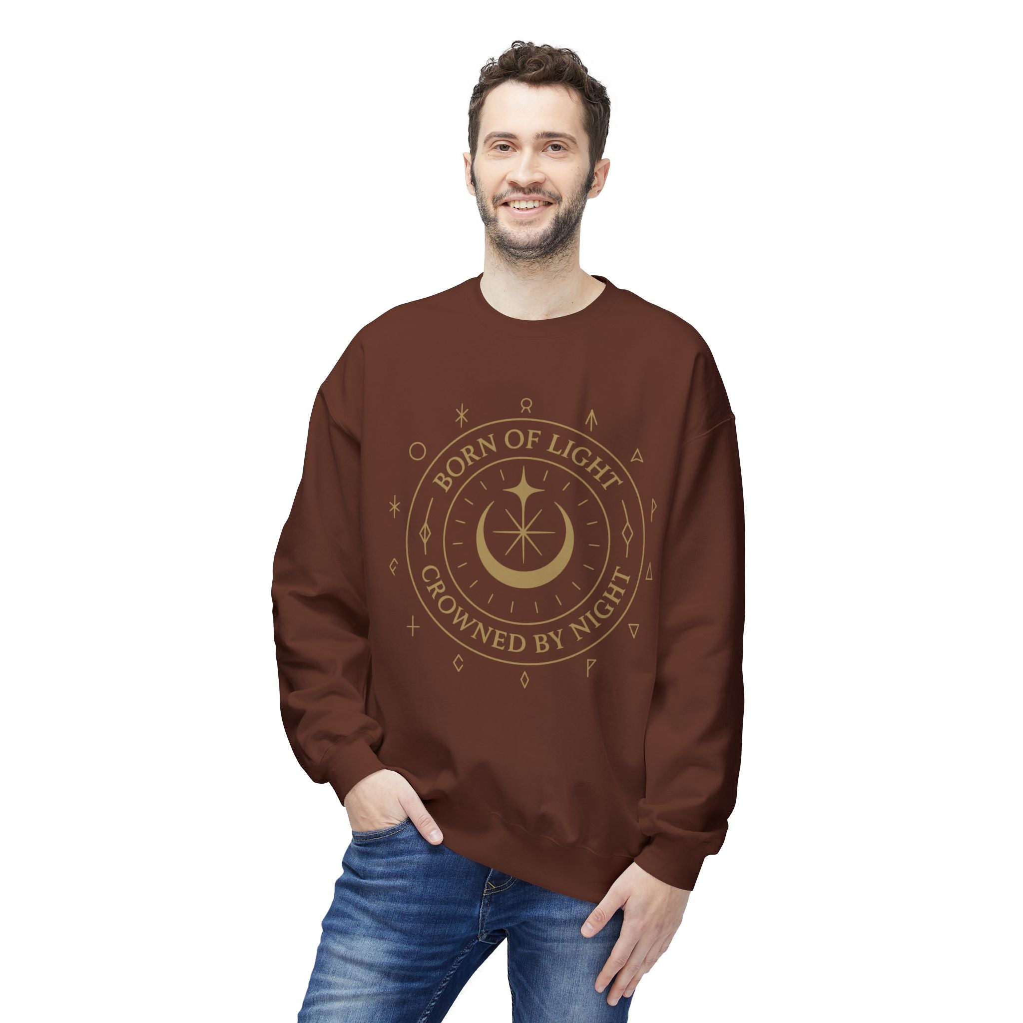 Born of Light Crowned by Night Sweatshirt