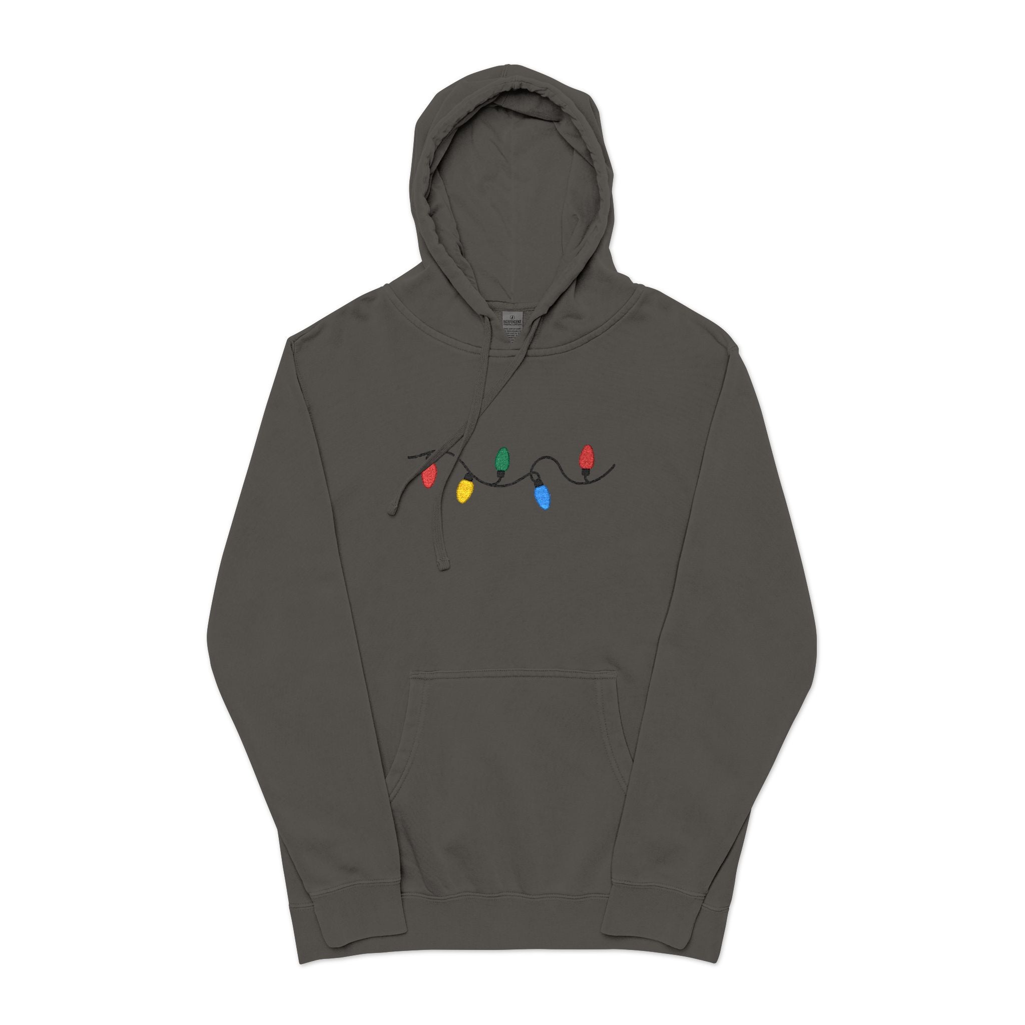 Embroidered Christmas Light Hoodie