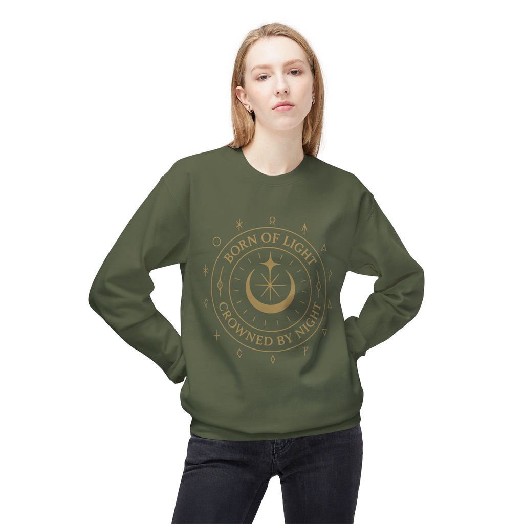 Born of Light Crowned by Night Sweatshirt