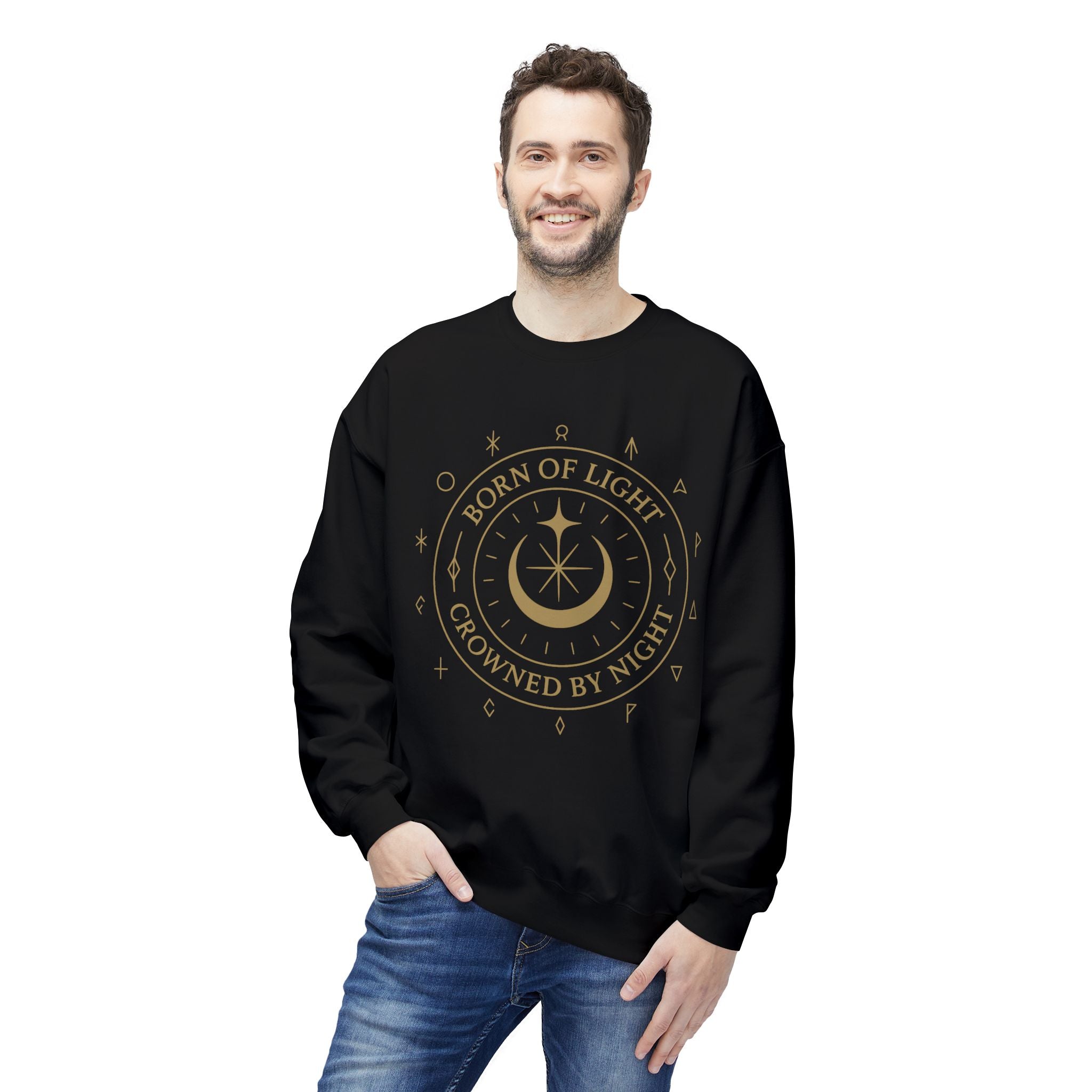 Born of Light Crowned by Night Sweatshirt