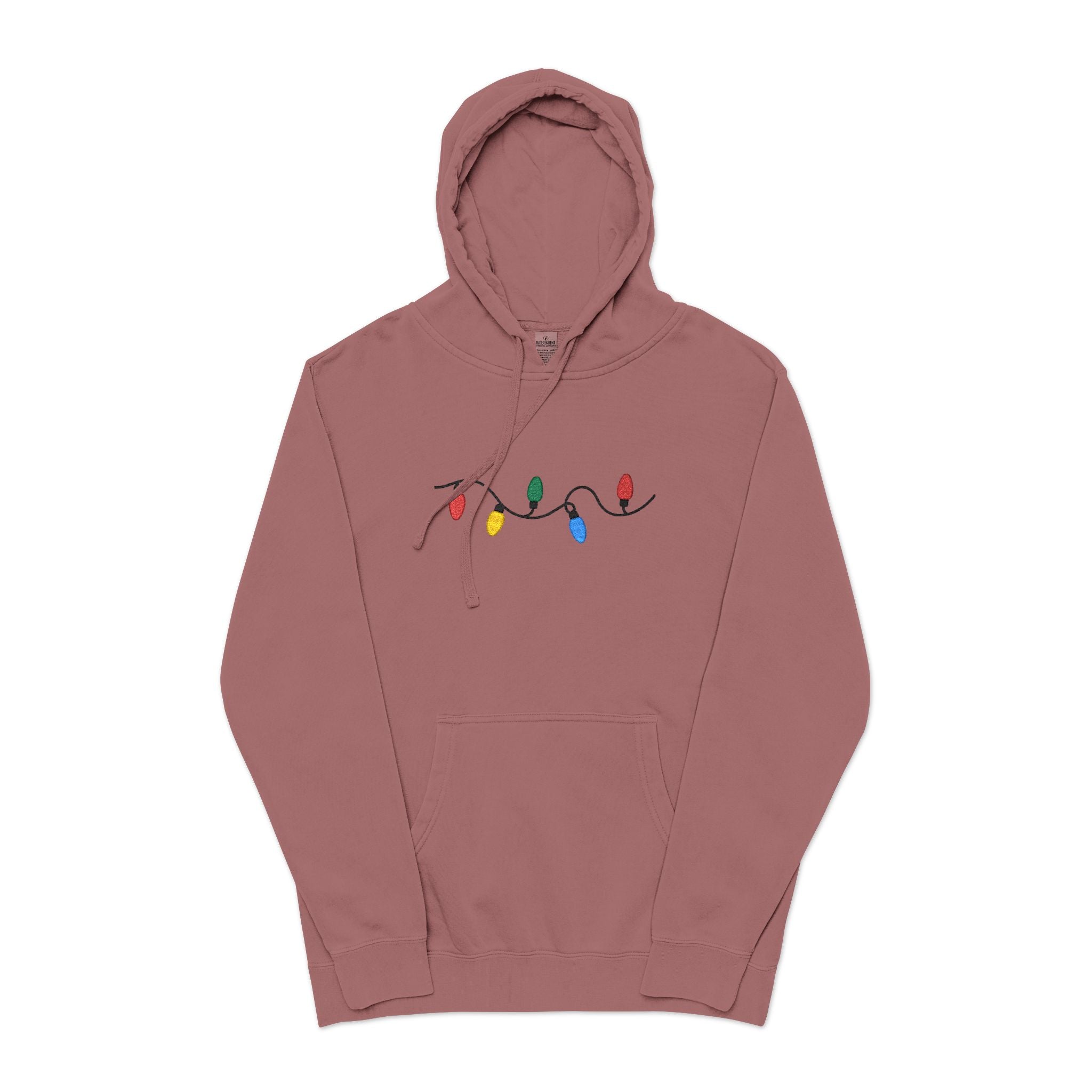 Embroidered Christmas Light Hoodie