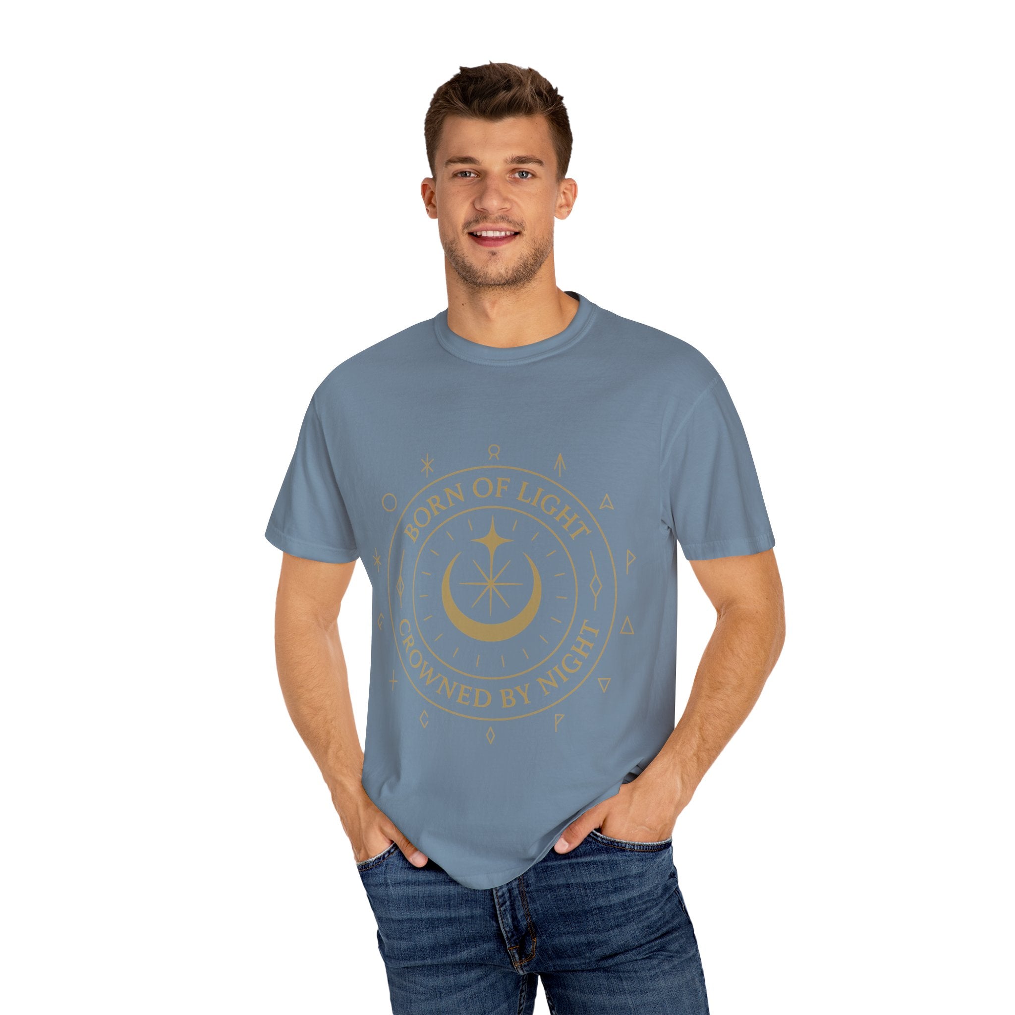 Born of Light Crowned by Night T Shirt