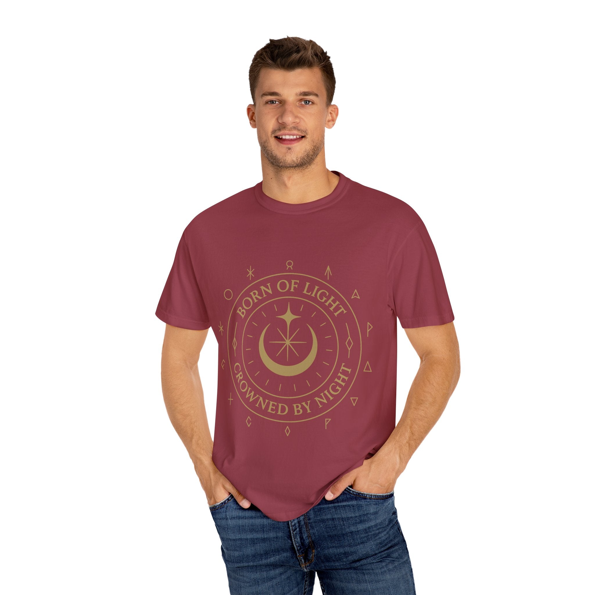 Born of Light Crowned by Night T Shirt