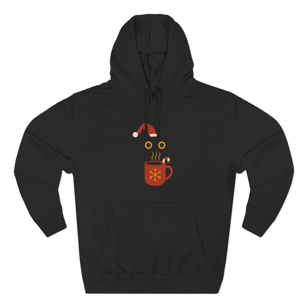 Black Cat Drinking Hot Chocolate Christmas Hoodie