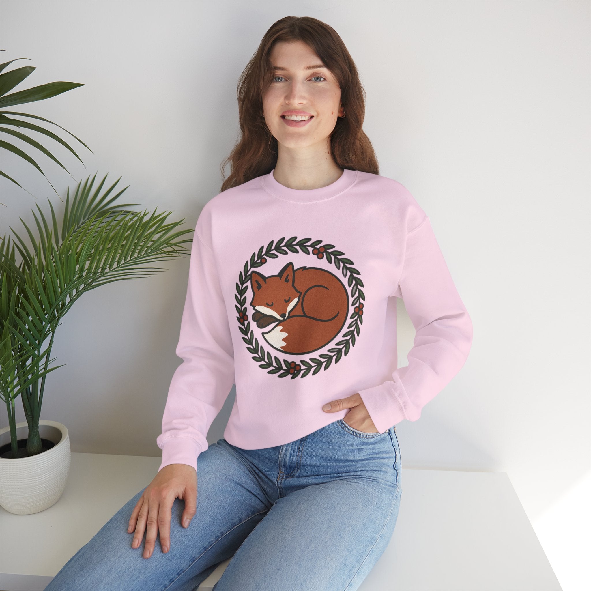 Sleeping Fox Wreath Sweatshirt