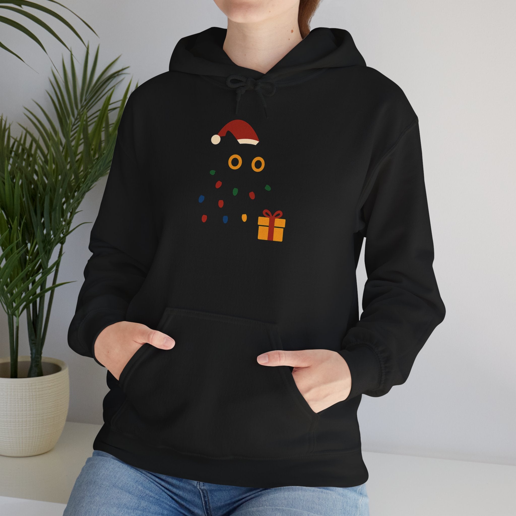 Tangled Black Cat Christmas Hoodie