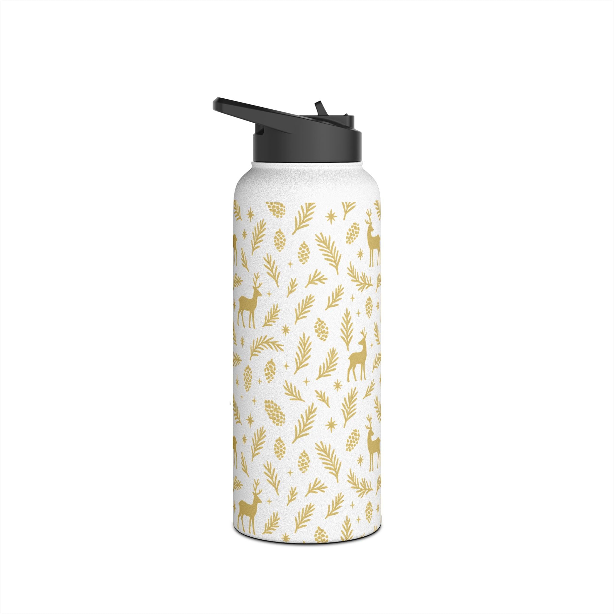 Reindeer Pattern Insulated Stainless Steel Water Bottle