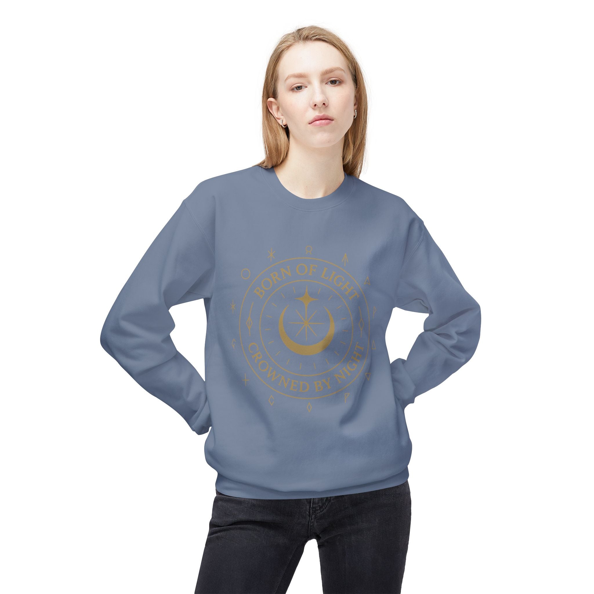 Born of Light Crowned by Night Sweatshirt