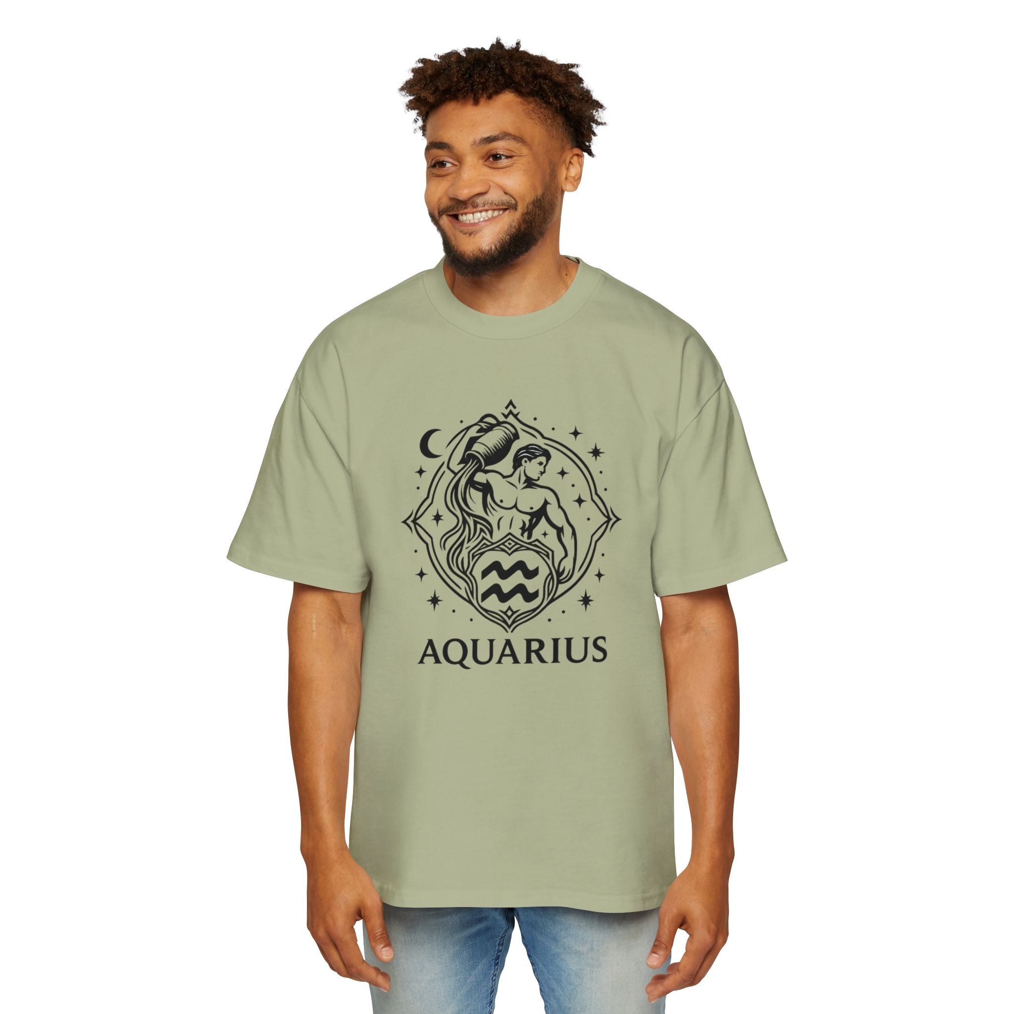 Oversized Aquarius Tee - Streetwear meets Mythology